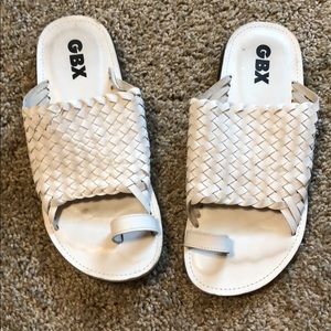 White mens sandals